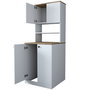 Hanah Home Armario para Lavadora KD102 - 2160 - Nogal, Organizador Funcional para Lavadero